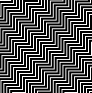 Le tapis mouvant : Il va se mettre a vibrer et si vous clignez des yeux l'espace entre les traits verticaux va vous sembler gris !